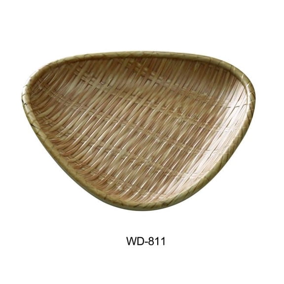 Yanco WD-811 1 in. Triangular Deep Plate, Bamboo Look Finish - Pack of 24