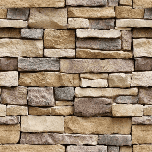 Yancorp 18"x40" Stone Brick Wallpaper Stick On Self-Adhesive Peel and Stick Backsplash Wall Panel Removable Home Decoration