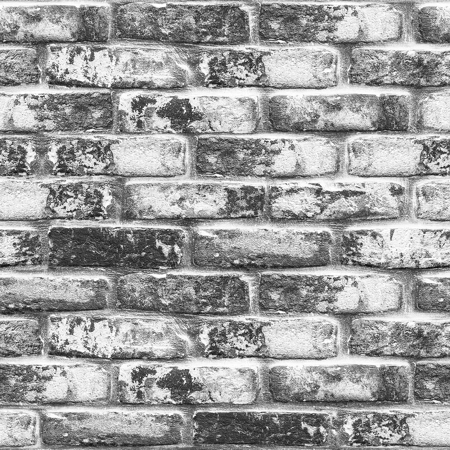 Yancorp 32.8ft Brick Wallpaper Peel and Stick Contact Paper Waterproof
