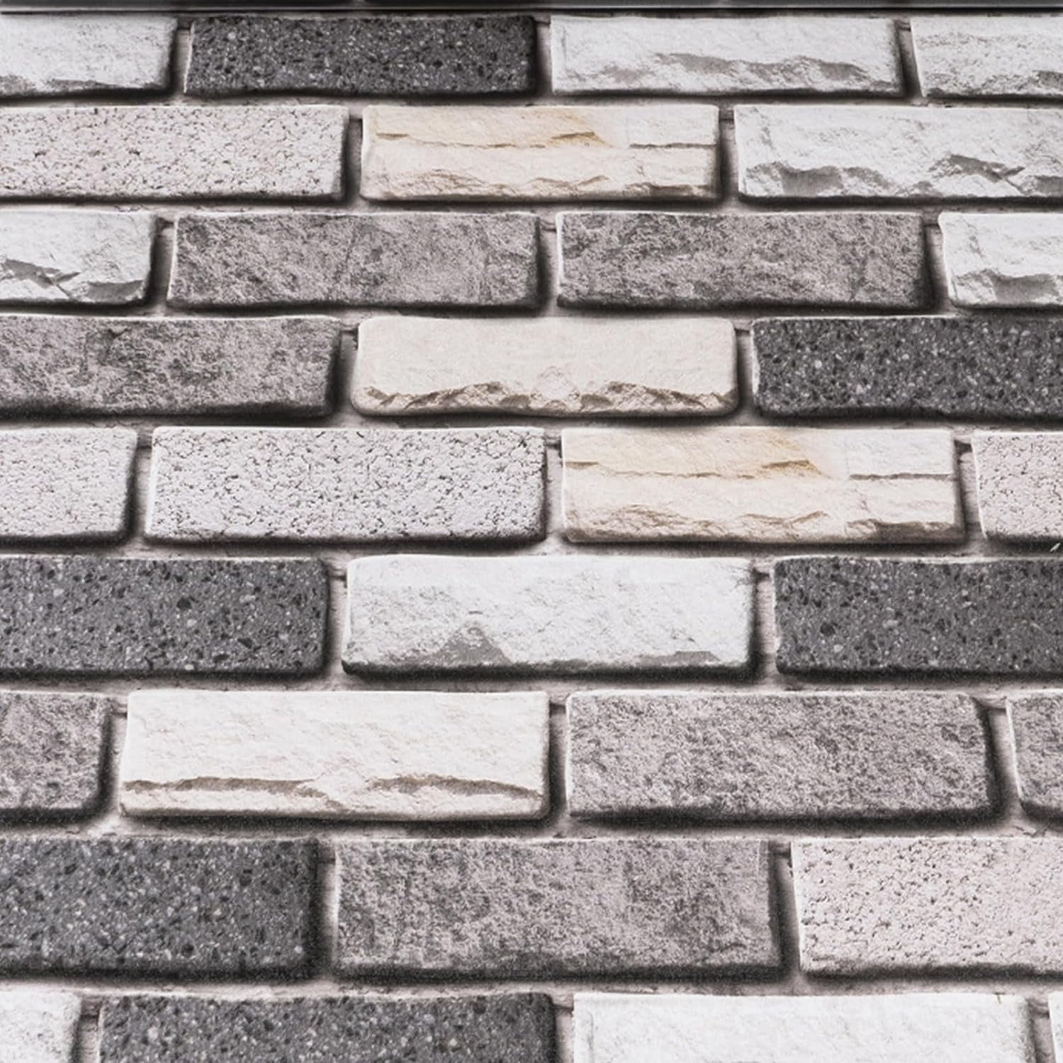 Yancorp 32.8ft Peel and Stick Wallpaper Dark Grey Stone Brick Wallpaper
