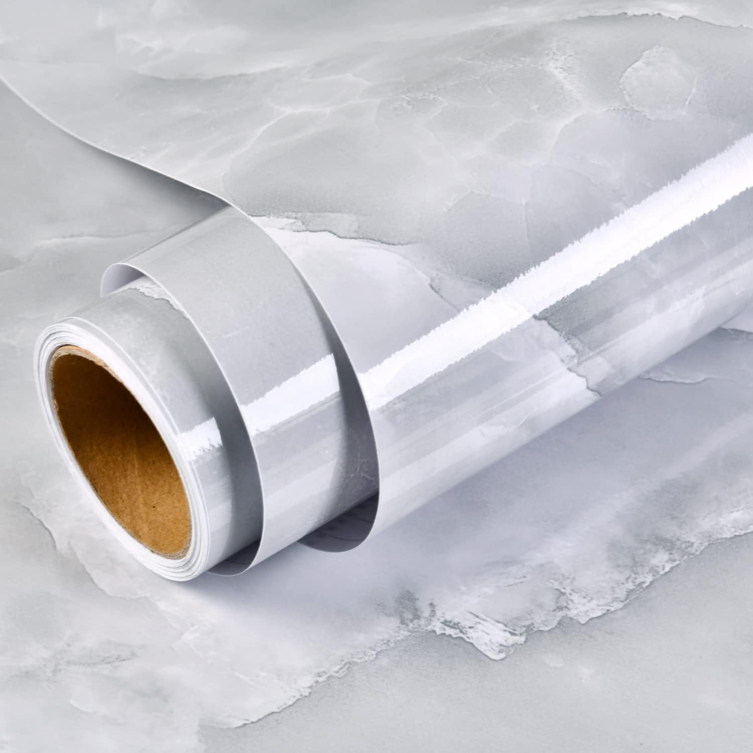 Yancorp Light Grey Contact Paper Removable Wallpaper Peel and Stick