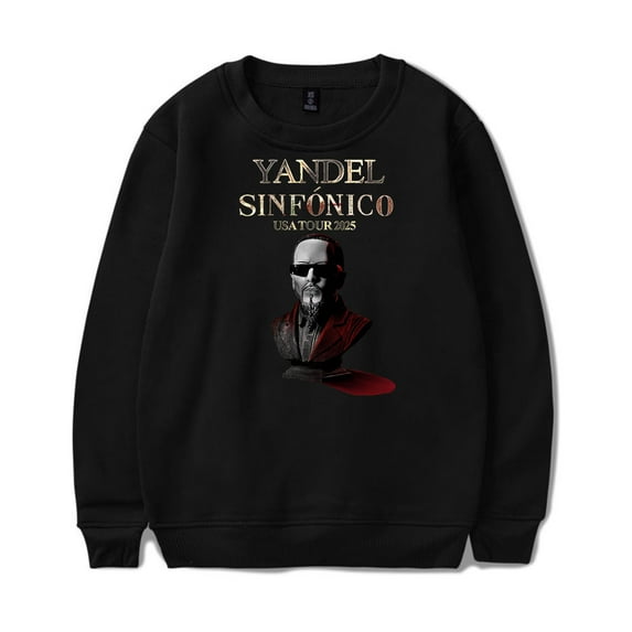 Yandel 2025 Sinfonico Tour Unisex Long Sleeve Crewneck Sweatshirt Fashion Merch Top