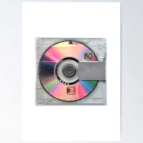 Yandhi-Inspired Minidisc – Retro Futuristic Aesthetic Poster Wall Art, Modern Wall Decor For Living Room Bedroom, 8x12 UNFRAMED