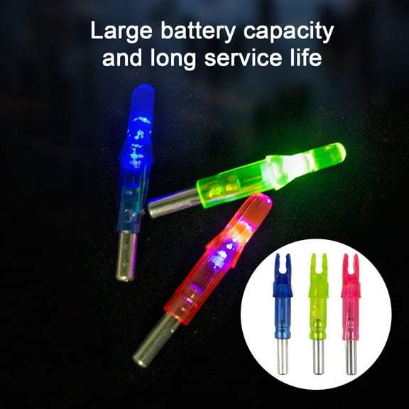 Yanerim 4Pcs Lighted Nocks Ultra-Bright High Visibility Easy to Install Universal Fit Arrows Archery Hunting Luminous Nocks Accessories