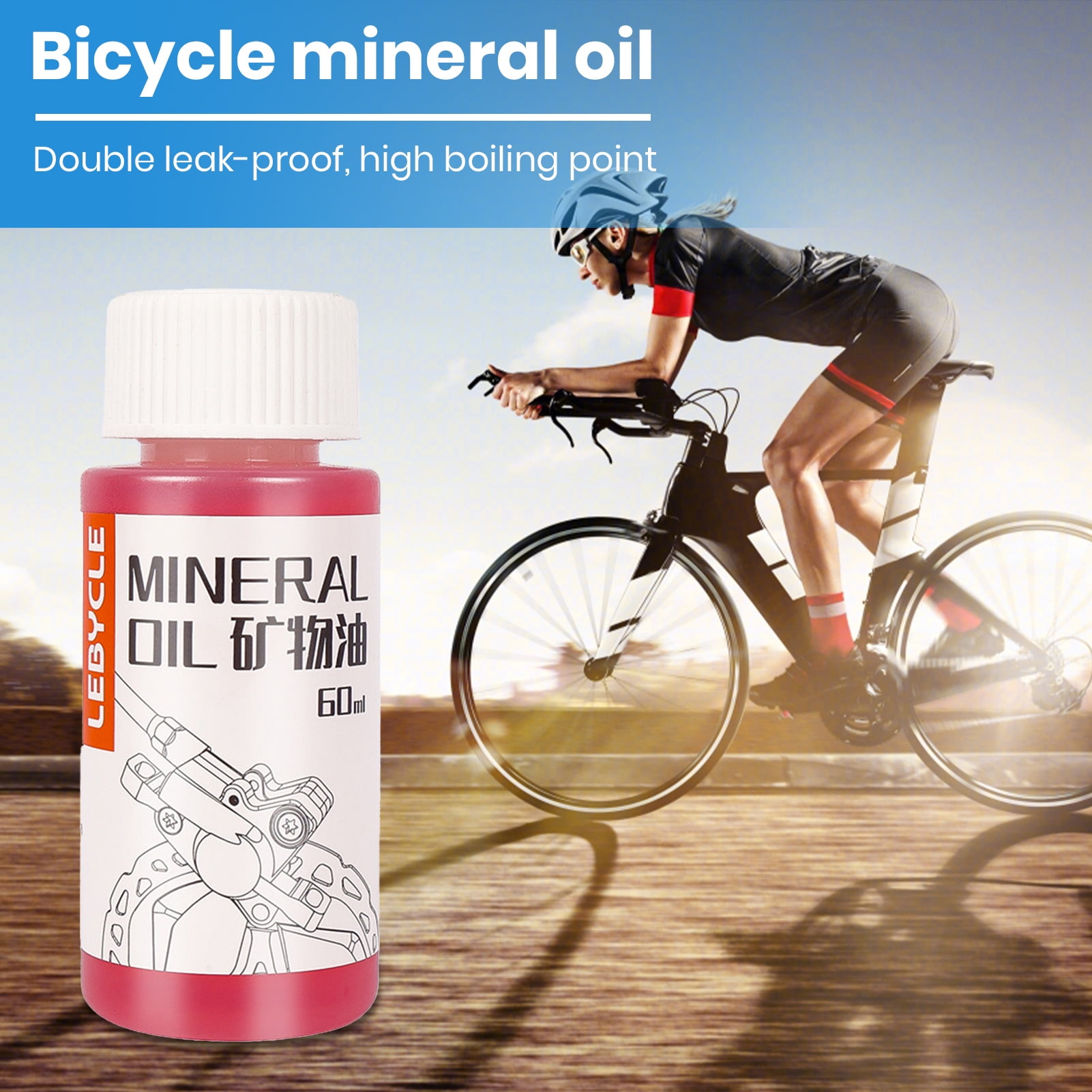 Yanerim 60ML Bicycle Mineral Oil Leak Proof High Boiling Point Heat