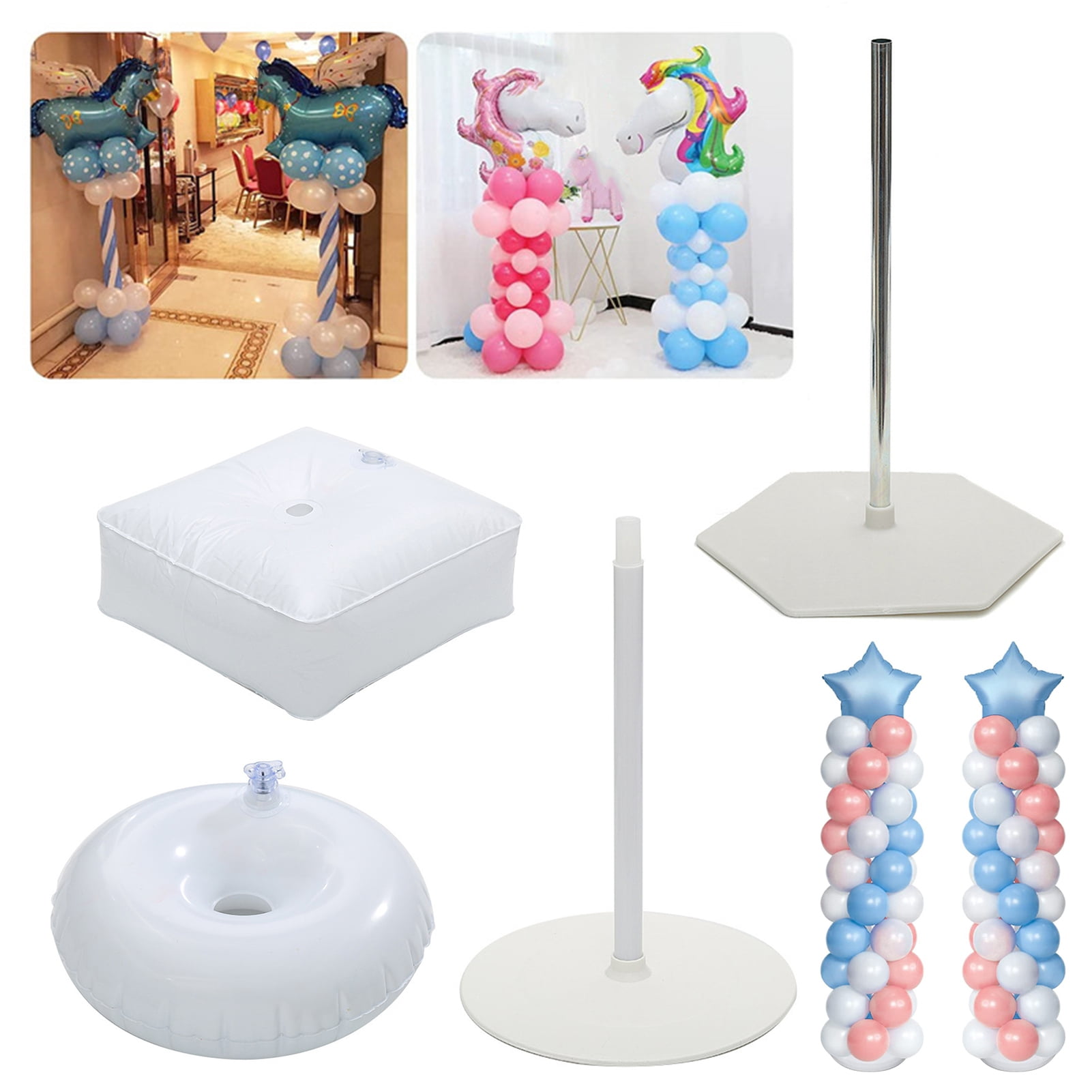 Yanerim Balloon Arch Stand Base Heavy Duty Water Bag Balloon Column ...