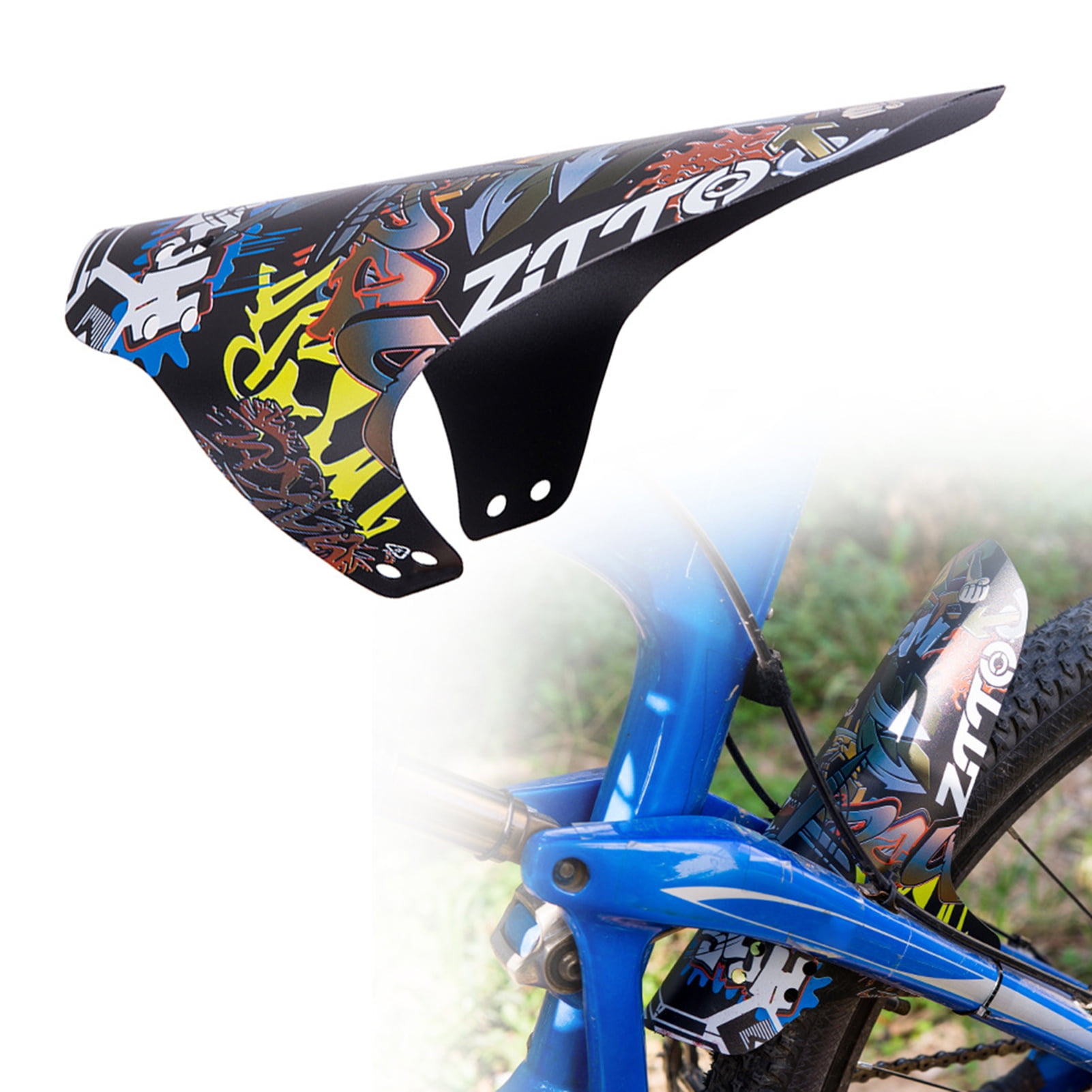 Yanerim ZTTO Front Rear Mudguard Wear resistant Protective Colorful Road Cycling Mud Guard for MTB Bikes Cycling Walmart