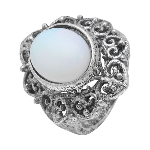 Yanet Statement Engagement Ring Oval Created Fire Opal Womens Ginger Lyne Collection