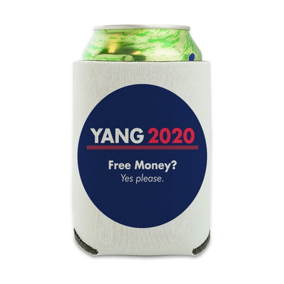 Yang 2020 Free Money Universal Basic Income Can Cooler - Drink Sleeve Hugger Collapsible Insulator - Beverage Insulated Holder