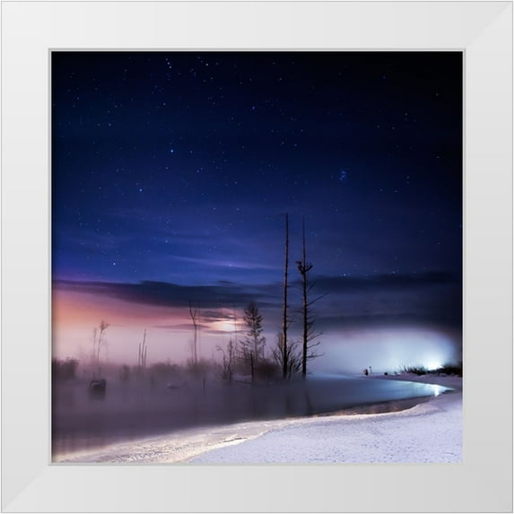 Yang, Shu-Guang 20x20 White Modern Wood Framed Museum Art Print Titled - A Winter Night