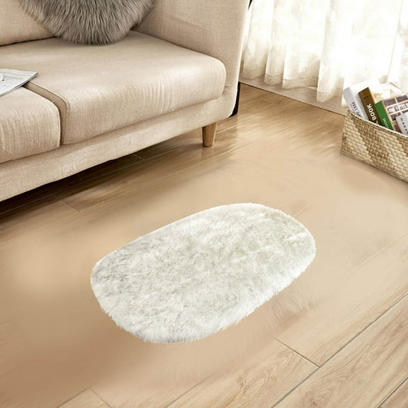 YangJinLian 15.7*23.6 Inches Mini Faux Fur Sheepskin Rugs, Fluffy Living Room Carpet Mini Small Size Fit for Bedroom Living Room