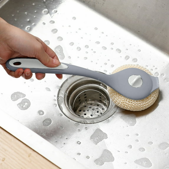 YangJinLian Dish Wand, Refillable Dish Scrubber, Sponge Wand with Non Slip Handle for Bathtubs, Kitchen, Table and Floors, Dish Wand