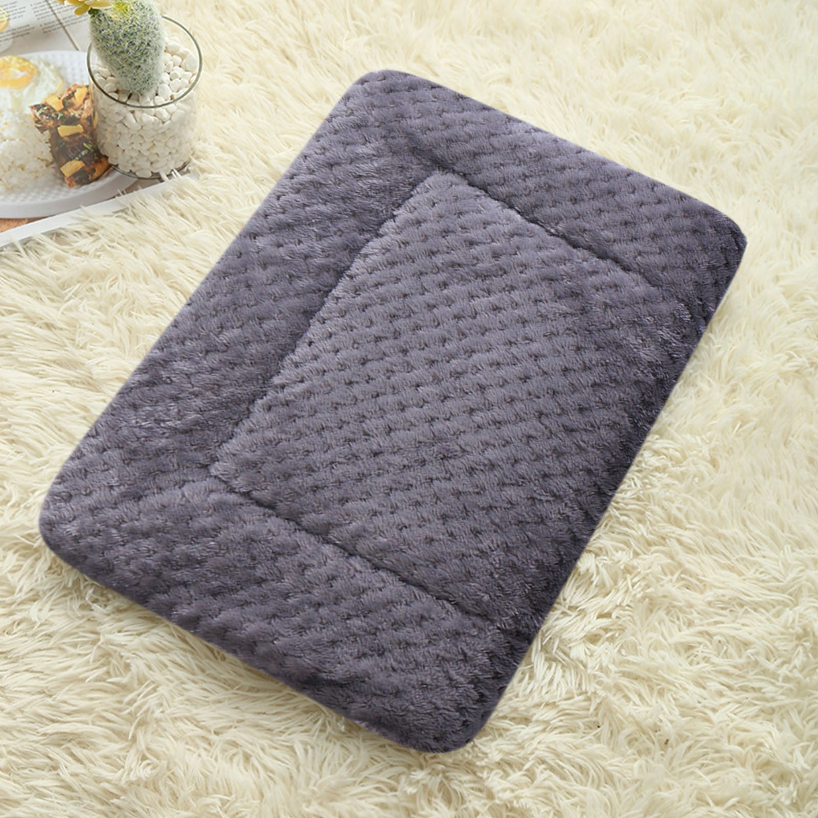 YangJinLian Fancy Dog Crate Pad Dog Bed Mat Dog Bed Pad with Machine