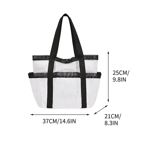 YangJinLian Mesh Beach Bag Large Beach Tote Waterproof Sandproof with Pockets for Toys Pool Bag Beach Accessories