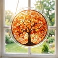 thumbnail image 1 of YangKa Orange Life of Tree Acrylic Puzzle Suncatcher, Warm Color Window Decor, Great Holiday Decoration, Sweet Home Gift, 1 of 7