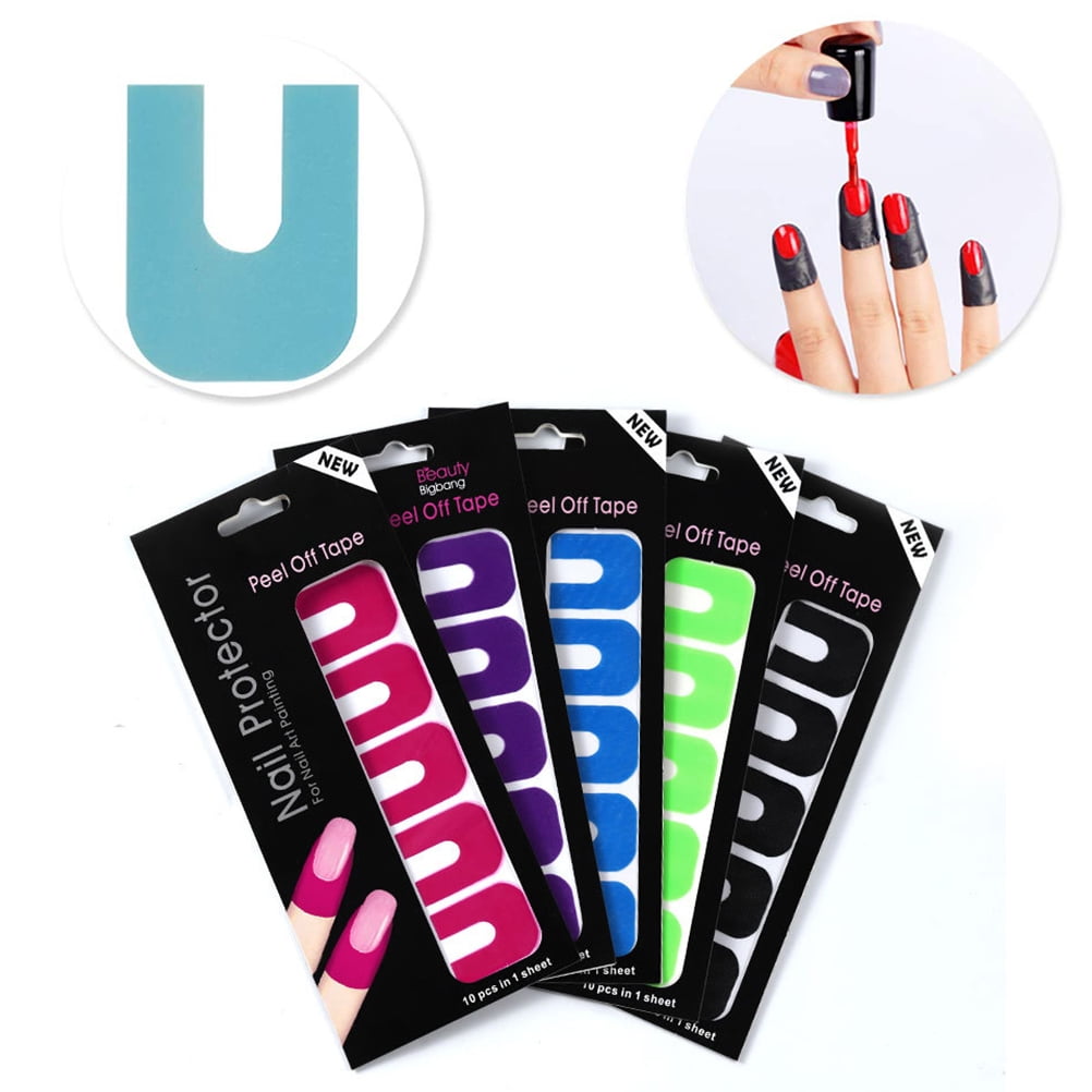 YangMei12 Nail Polish Protector Disposable Peel off Sticker Tape Soft