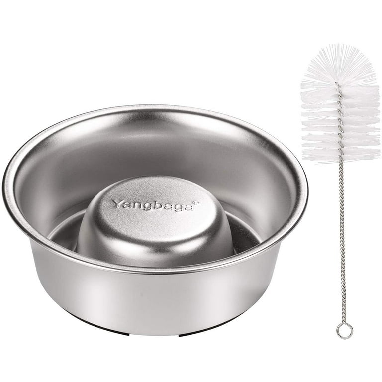 Anti gulping dog top bowl stainless steel
