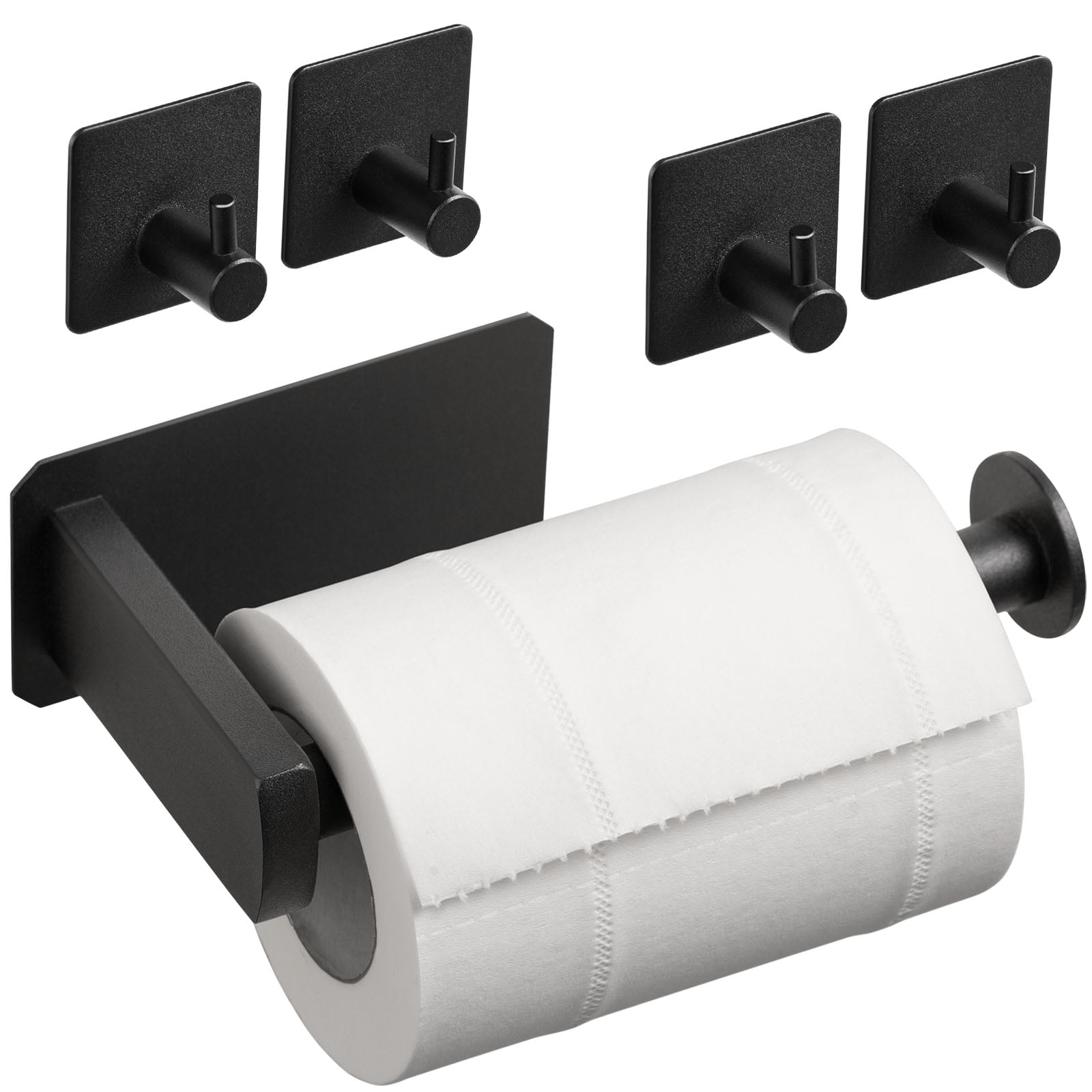 https://i5.walmartimages.com/seo/Yangbaga-Toilet-Paper-Holder-Black-Matte-Bathroom-Tissue-roll-Holders-Wall-Mount-4pcs-304-Stainless-Steel-Matte-Towel-Robe-Hooks-Self-Adhesive-Kitche_2dde964a-9c24-4ce6-b013-71b4401f949a.d563411e9fdc8fdecd4909cc4631aa4a.jpeg