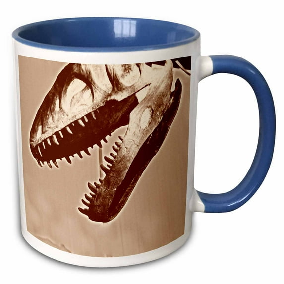3drose, Yangchuanosaurus Shangovensis from the Jurasic China, 11oz Two-tone Blue Mug
