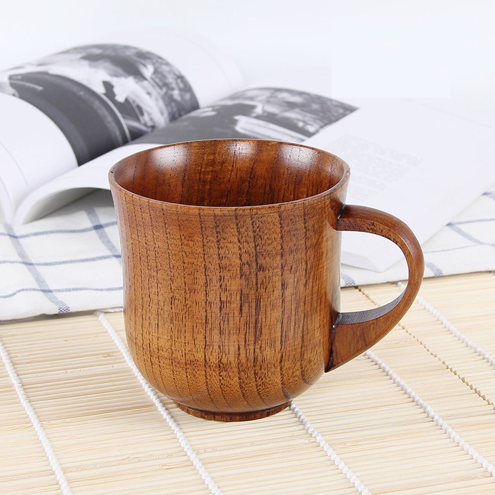 Cabilock Jujube Wood Mug – Reusable Natural Wood Cup For Coffee, Tea, Or Beer