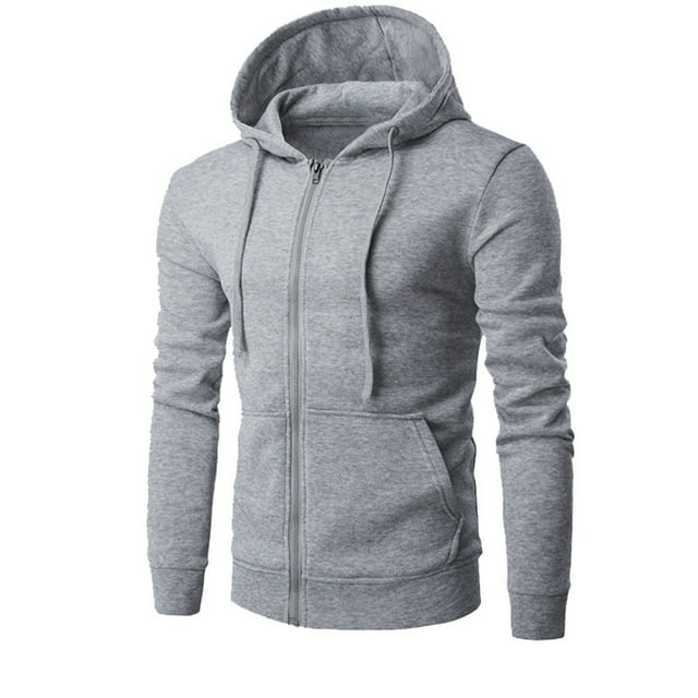 Yanghang Hooded Men's Solid Color Hooded Cardigan Loose Casual Sports
