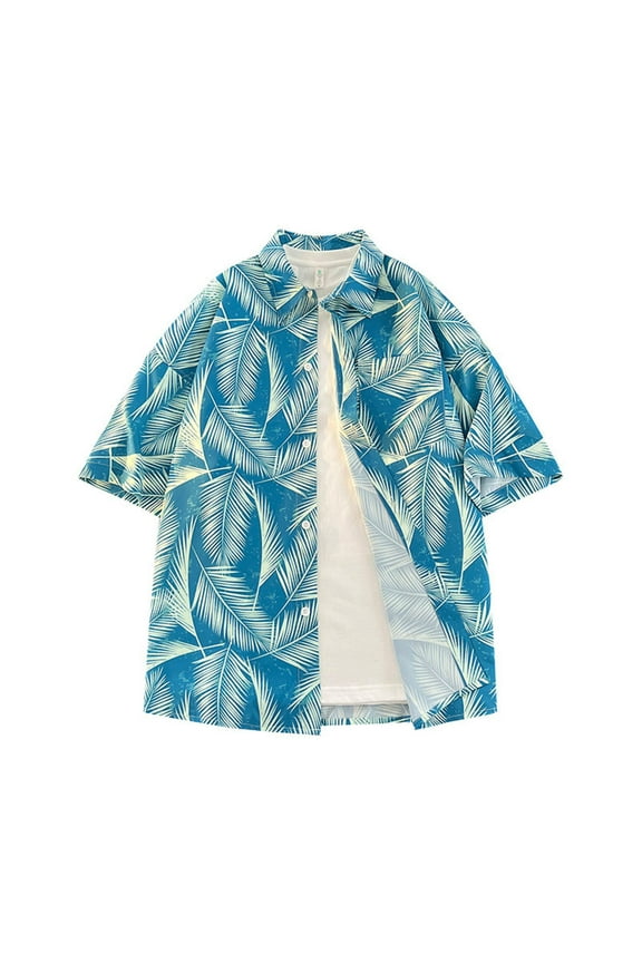 Men Going Out Tops Workout Shirts Men Man Beach Fancy Shirt Short Sleeve Loose Floral Shirt Summer Shirts For Men