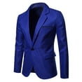 thumbnail image 1 of Yanghang Men Suit Jacket Men Casual Solid Fashion Button Blazer Suit Back Long Sleeves Jacket On Clearance, 1 of 1
