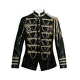 thumbnail image 1 of Yanghang Men Suit Jacket Men's Court Style Solid Color Sequin Performance Suit Single Breasted Suit Jacket, 1 of 6