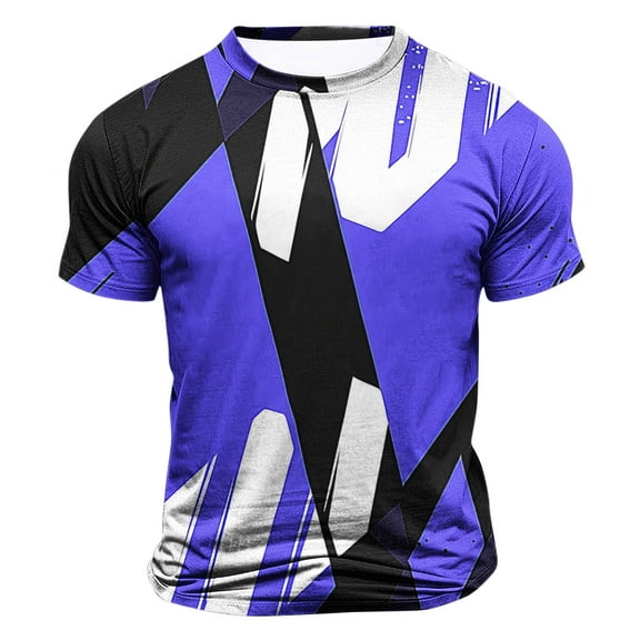 Yanghang Men Summer Tops Lightweight Men's Shirt Men Fashion Casual Print Sports Short Sleeve Round-Neck Blouses Shirts Summer 2025