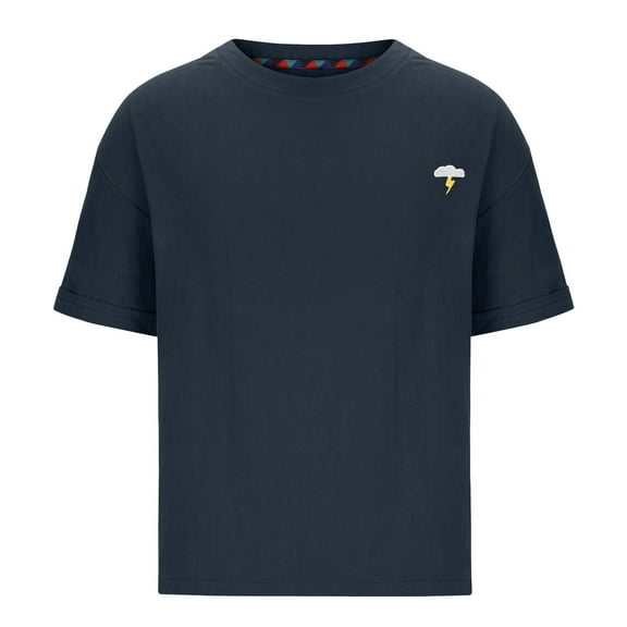 Yanghang Men Tops Shirts For Men Men'S Cotton And Linen Short-Sleeved T-Shirt Large Size Loose Round Neck Pullover Embroidered Casual T-Shirt Plus Size Tops For Mens