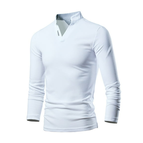 Yanghang Men Tops Shirts For Men Men'S Solid Color Fashion Casual Sports Slim Straight Leg Short Sleeve Stand Collar Shirt/Shirt Tops For Men 2024