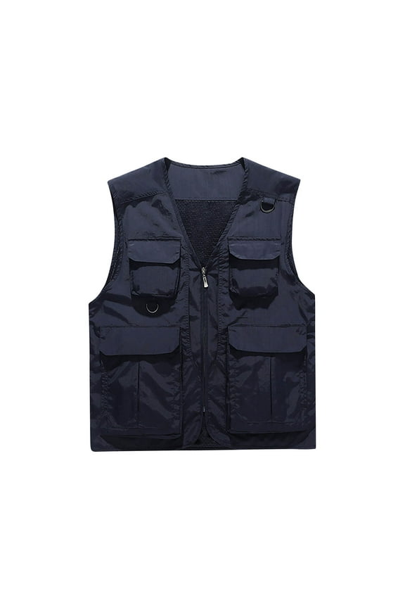 Men's Work Jacket Standing Collar Multiple Pockets Outdoor Photography And Sports Jacket Coat Casual