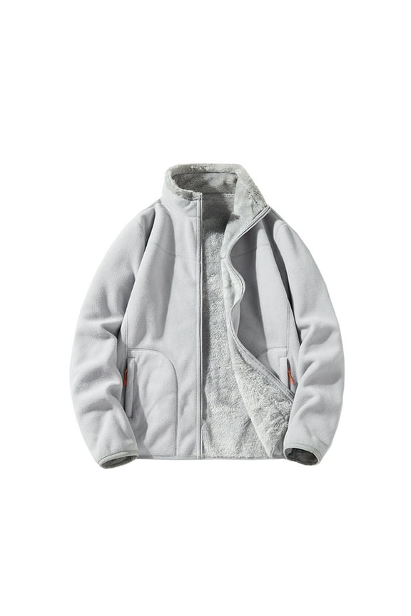 Mens Jacket 2024 Man Solid Color Two-sided Outdoor Jacket Liner Cardigan