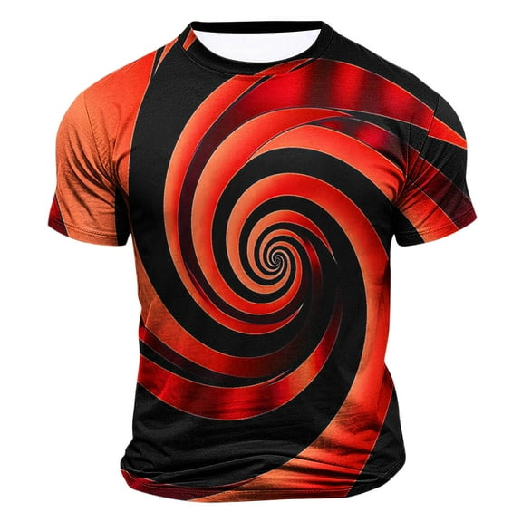 Yanghang Mens Shirts Breathable Men's T-Shirt Men Fashion Casual Print Sports Short Sleeve Round-Neck Blouses Shirts Summer Shirts For Men