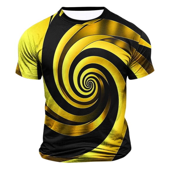 Yanghang Mens Shirts Lightweight Men's Shirt Men Fashion Casual Print Sports Short Sleeve Round-Neck Blouses Shirts Summer Shirts For Men