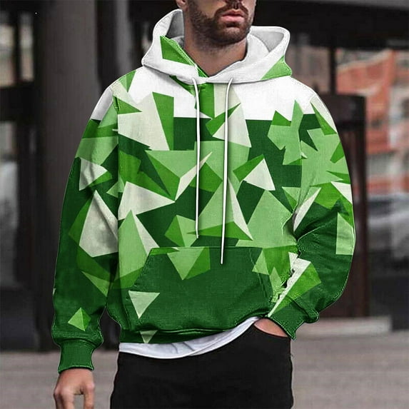 Yanghang Oversized Hoodies Men Casual Fashion Hooded Sweatshirts Round Neck Print Pullover Long Sleeve Tops Sweatshirt On Clearance