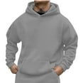 thumbnail image 1 of Yanghang Oversized Hoodies Men Casual Fashion Solid Pullover Long Sleeve Hoodie With Pocket Sweatshirts On Clearance, 1 of 4
