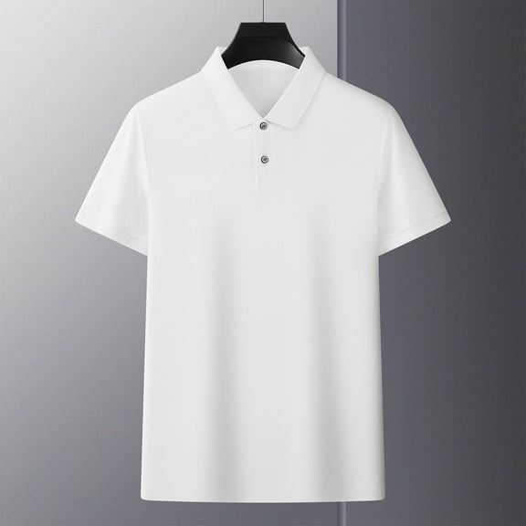 Yanghang Shirts For Men Men'S T-Shirts Men'S Striped Loose Casual Short Sleeve Lapel Shirt Mens Shirts