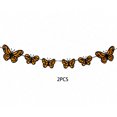 thumbnail image 1 of Yangka 2Pcs Halloween Banner Butterfly Silhouette Hanging Swag, Orange Black Monarch Party Decor For Mantel Fireplace Door Window Celebration, 1 of 7