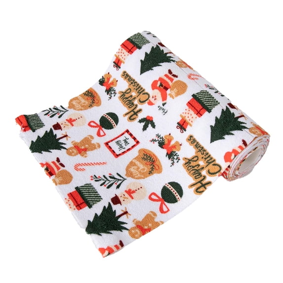 Yangka Christmas Decoration Disposable Tear Away Paper Towel Roll Festive Printed Kitchen Cleaning Cloth For Xmas Home Kitchen Holiday Cleanup Supply