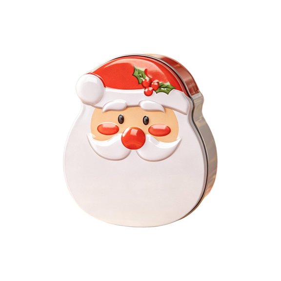 Yangka Storage Box Christmas Decoration Metal Iron Container With Lid And Christmas Tree Santa Snowman Shape For Candy Cookie Treats Party Favor Storage