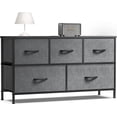 thumbnail image 1 of edx 5 Drawer Fabric Dresser for Bedroom, Chest of Drawer Organizer Storage Cabinet for Closet, Entryway, Grey, 1 of 10