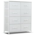 thumbnail image 1 of Simenmax 8 Drawer Dresser for Bedroom Fabric Dresser Chest of Closets Storage Units Organizer Tower Wooden Top Shelf for Bedroom, Hallway, Entryway, Closet,White, 1 of 7