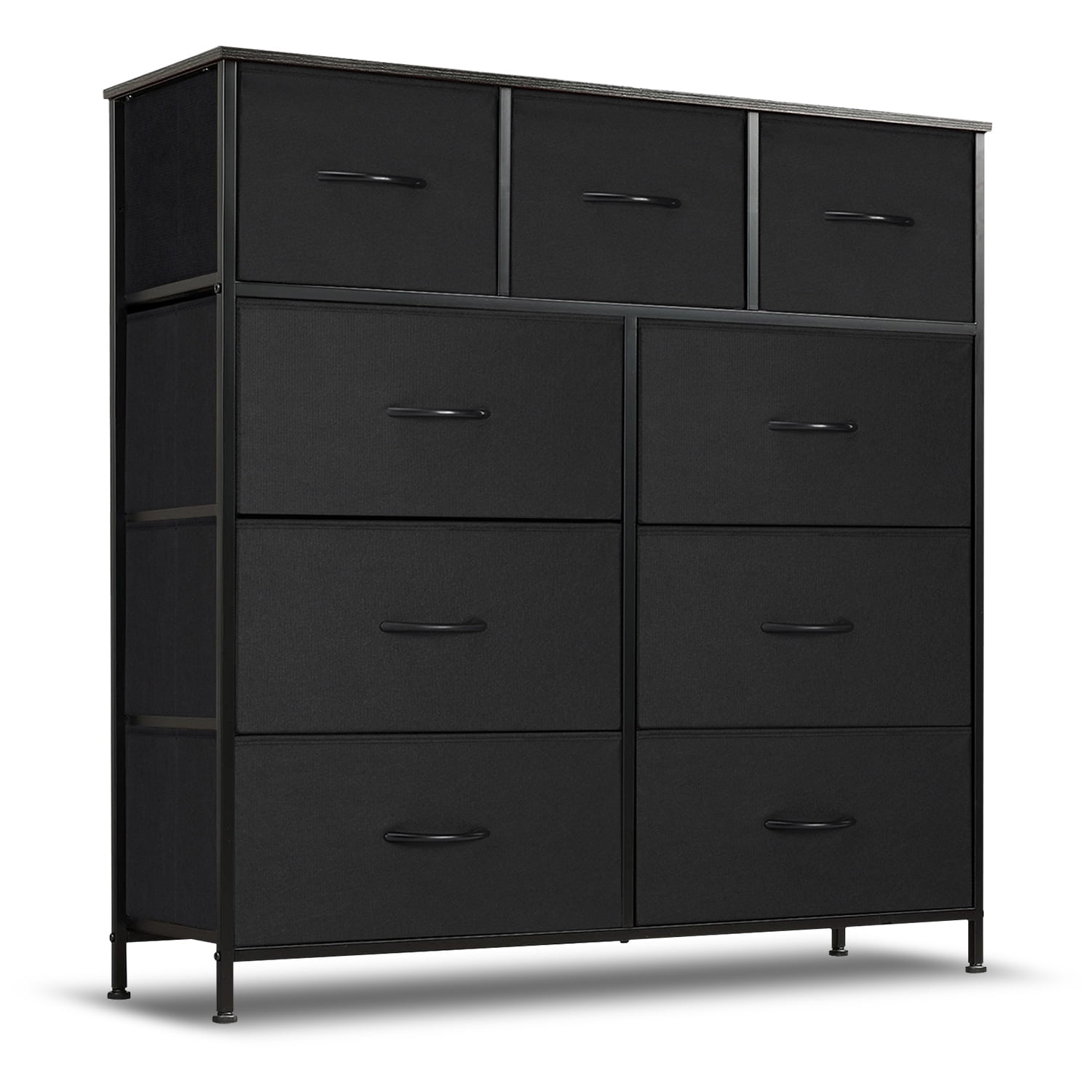 Yangming 9 Drawers Dresser for Bedroom, Tall Fabric Closet Chests ...