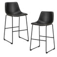 thumbnail image 1 of EDX Counter Height Bar Stools Set of 2 With Back and Footrest, Metal Frame, 30 inch, Black, 1 of 8