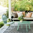 thumbnail image 1 of Yangming End Table, Modern Round Coffee Table, Metal Large Side Table for Indoor Outdoor Use, Green, 1 of 7