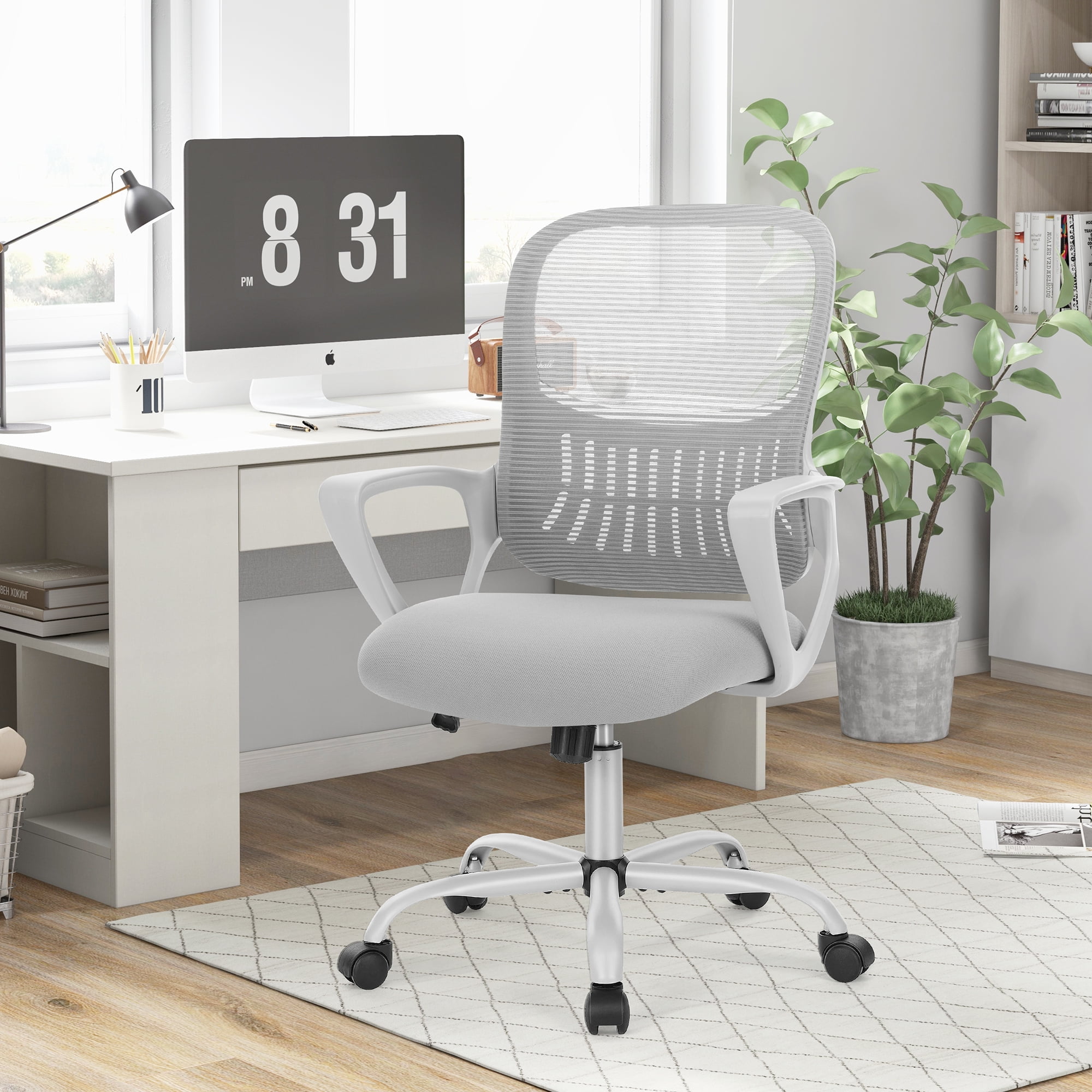 Yangming Ergonomic Office Chair, Mid Back Mesh Desk Chair with Lumbar