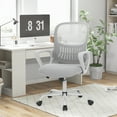 thumbnail image 1 of Yangming Ergonomic Office Chair, Mid Back Mesh Desk Chair with Lumbar Support for Home Office, Gray, 1 of 10