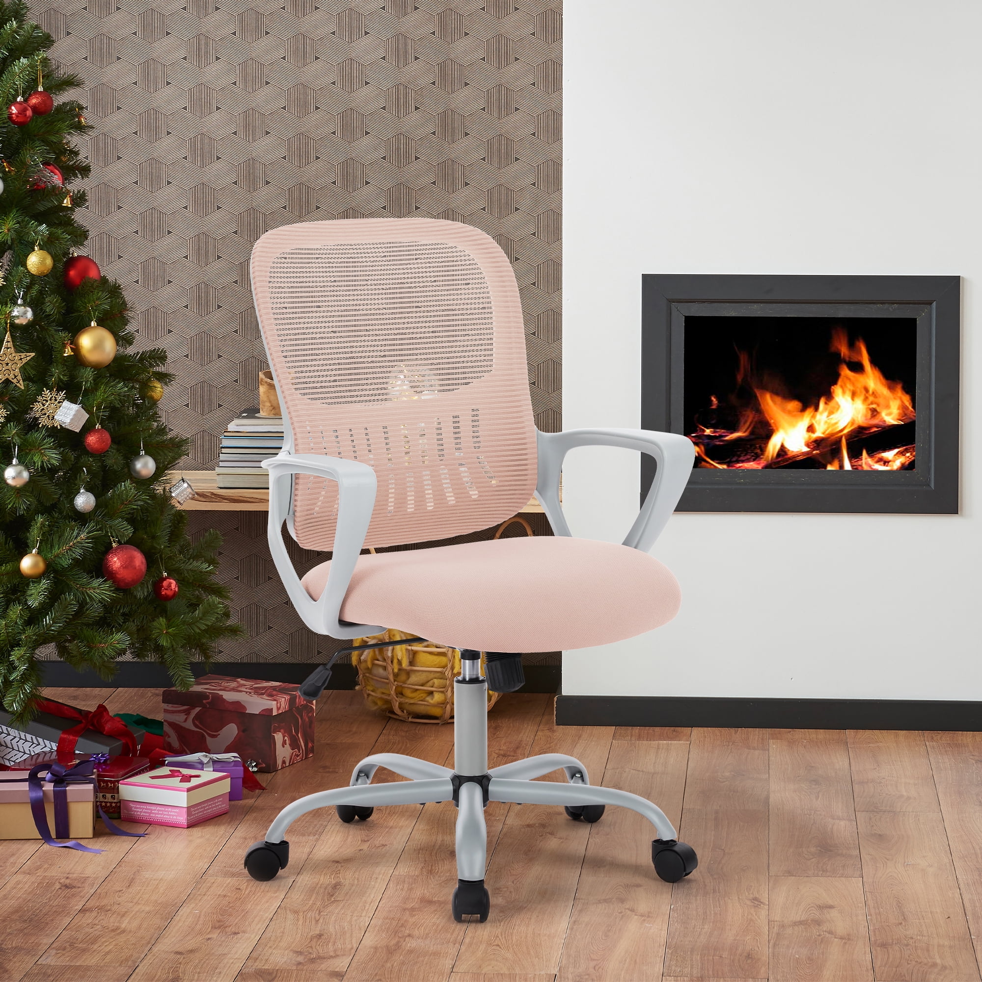 Yangming Ergonomic Office Chair, Mid Back Mesh Desk Chair with Lumbar