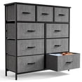 thumbnail image 1 of edx Fabric Dresser for Bedroom 9 Drawer, Grey, 1 of 9